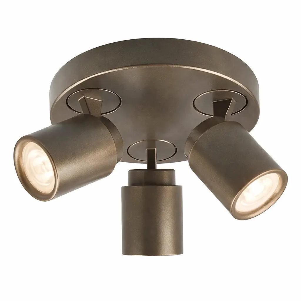 Freelight spot Razza - 3 lichts - 21 x 14  cm - brons goud