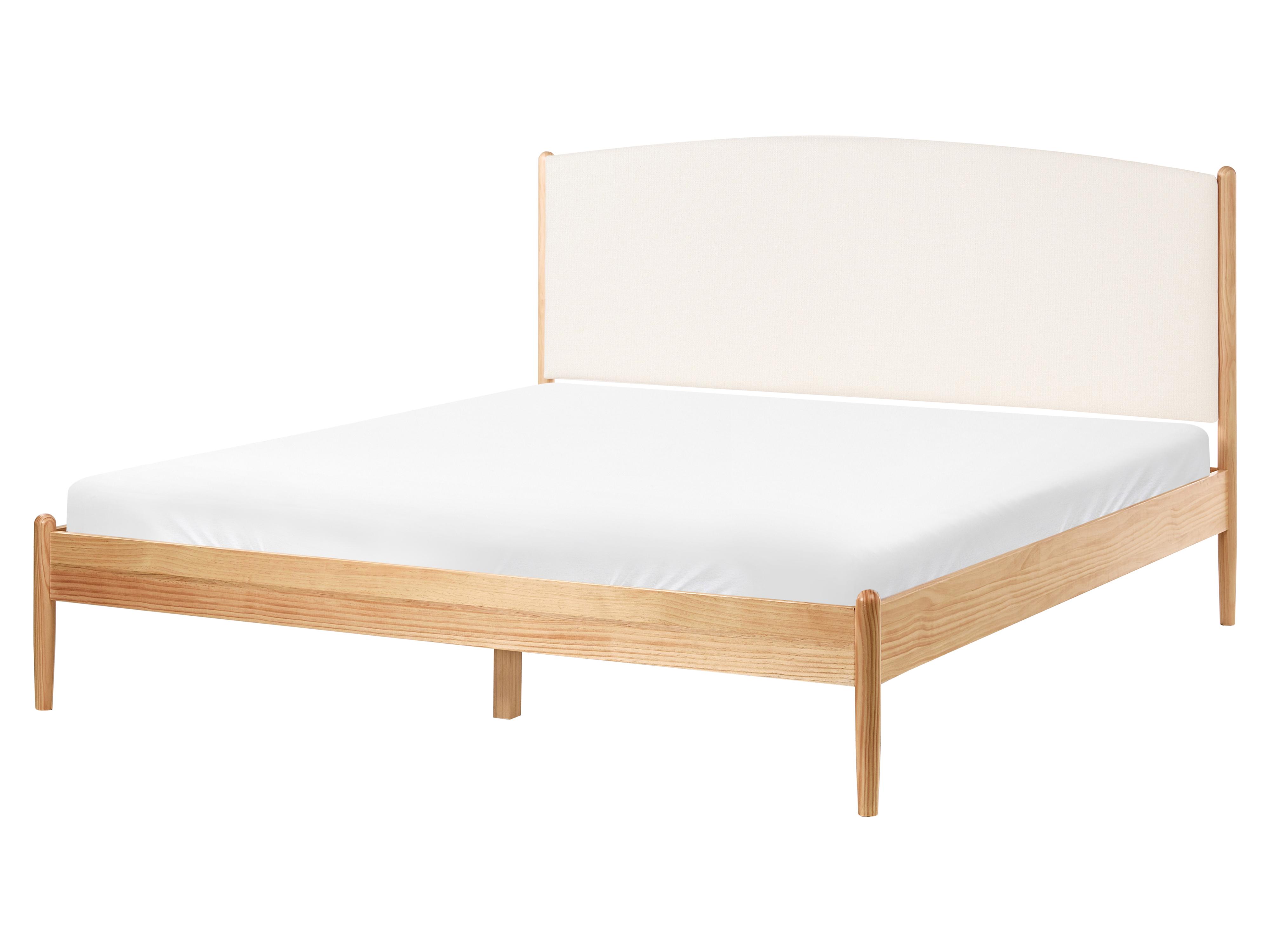 Bed Pine Wood CLAIRAC 160 x 200 cm (EU King Size) Light Brown