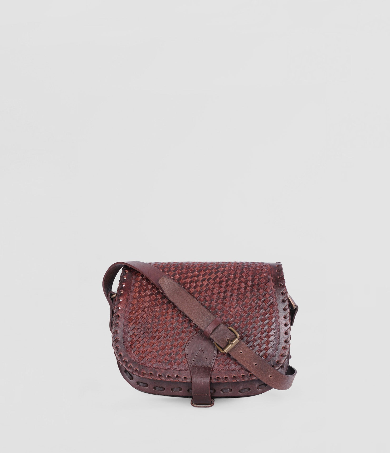 Demi Saddle Hand Tooling Baseball Design Bag