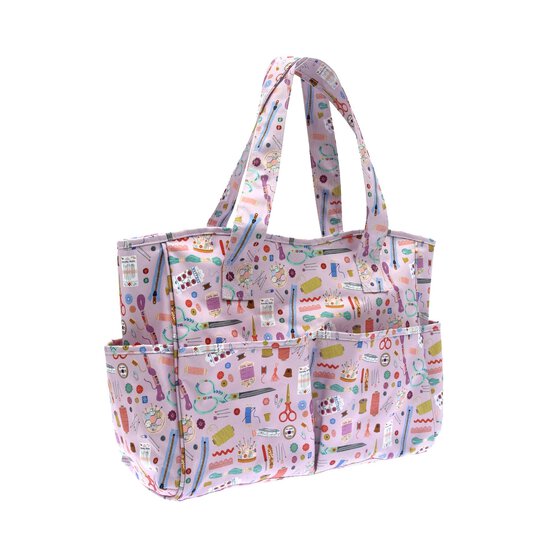 Lilac Sewing Notions Craft Bag with Pockets