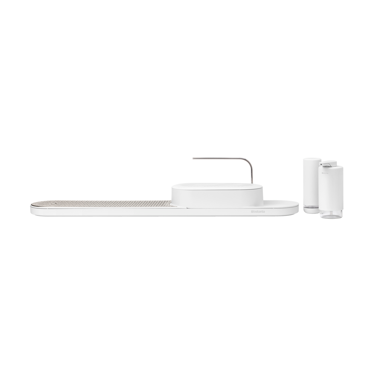 Brabantia SinkStyle Organiser Set, 4-delig (organiser met afdruipbak, zeep- en afwasmiddeldispenser) - Mineral Fresh White