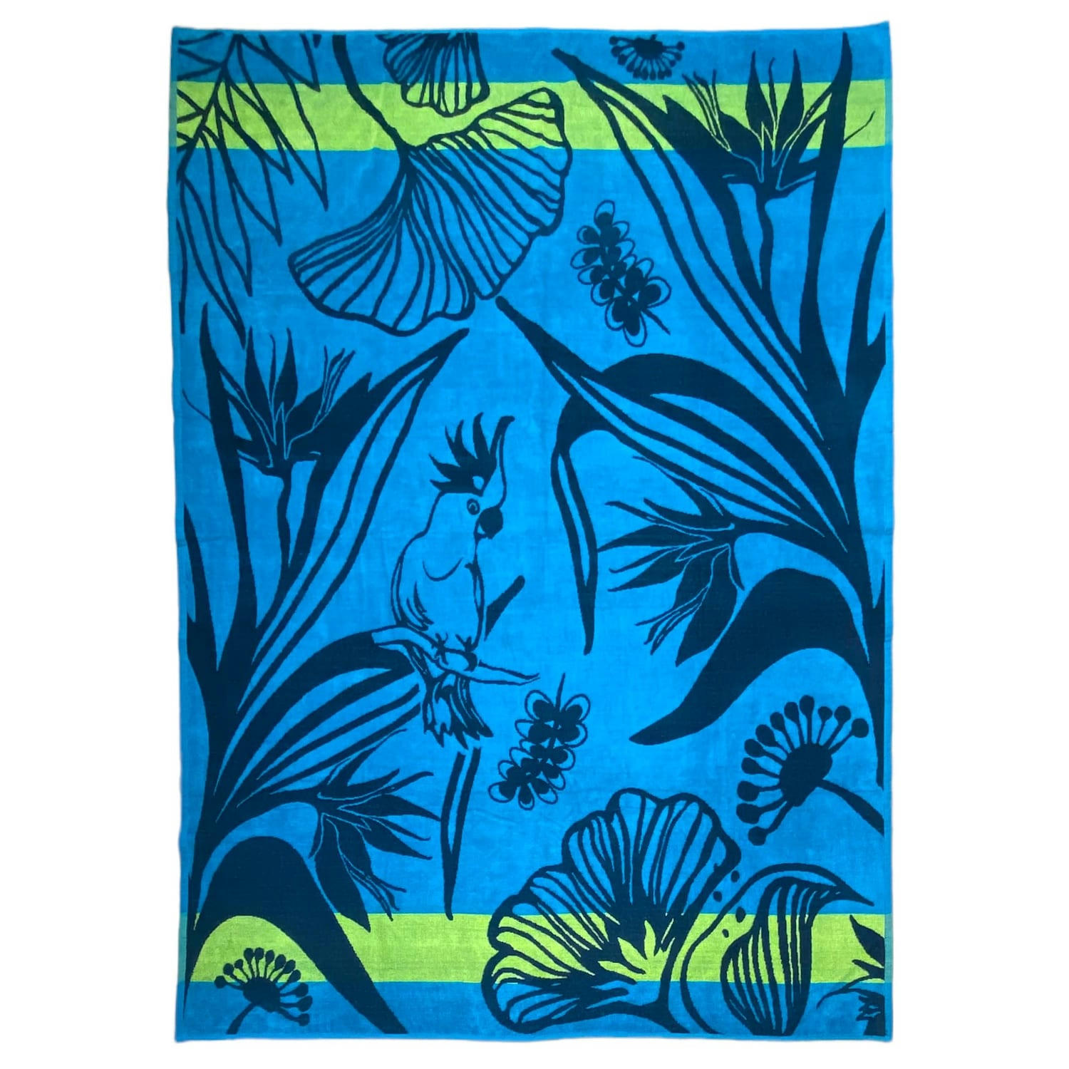PLAGE - Serviette de plage éponge velours Jacquard Papiga 140x180 400g/m²