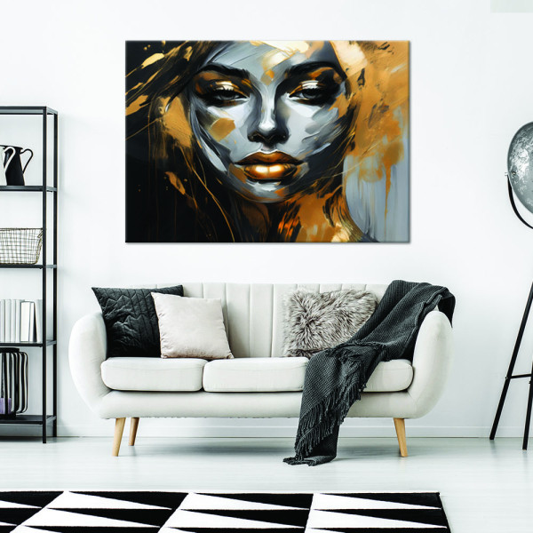 Feeby Obraz na płótnie, Kobieta Twarz Glamour 60x40