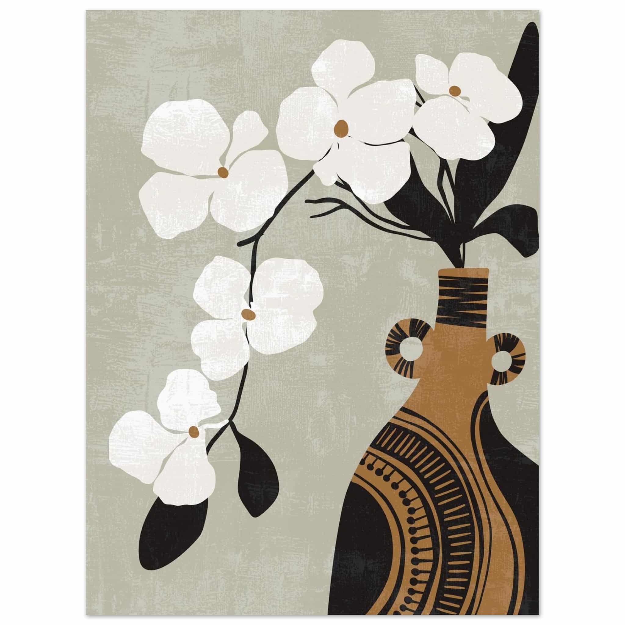 Artfulprints Poster Boho – Bloom and clay  - 30x40 cm - Wit