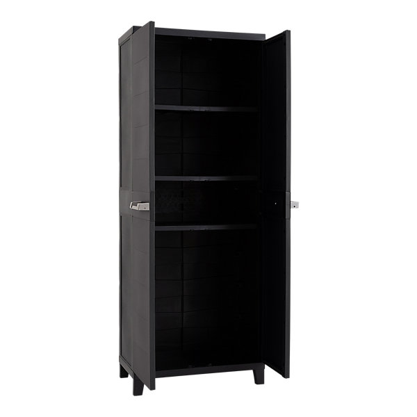 Armoire de rangement vendue par 2 en résine haute et basse H. 172 cm et H. 88 cm