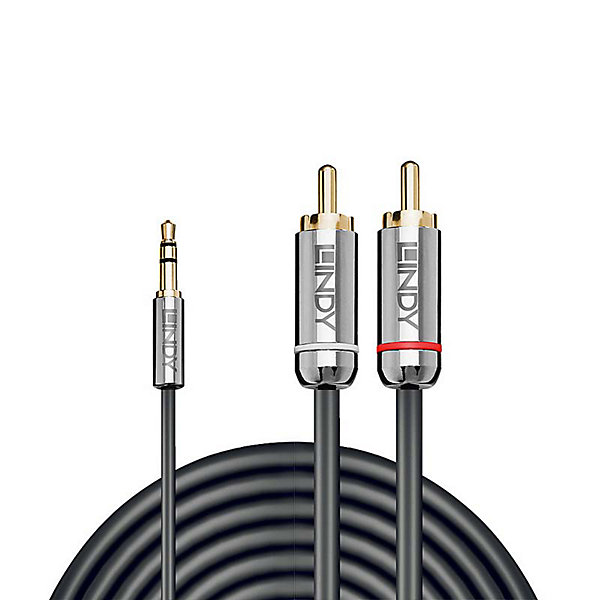 Câble audio Jack 3.5mm - 2x RCA 1 mètre LINDY