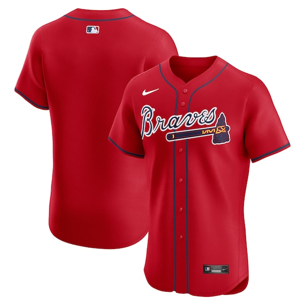 Atlanta Braves Nike Alternate Elite Jersey - Red/Navy/White