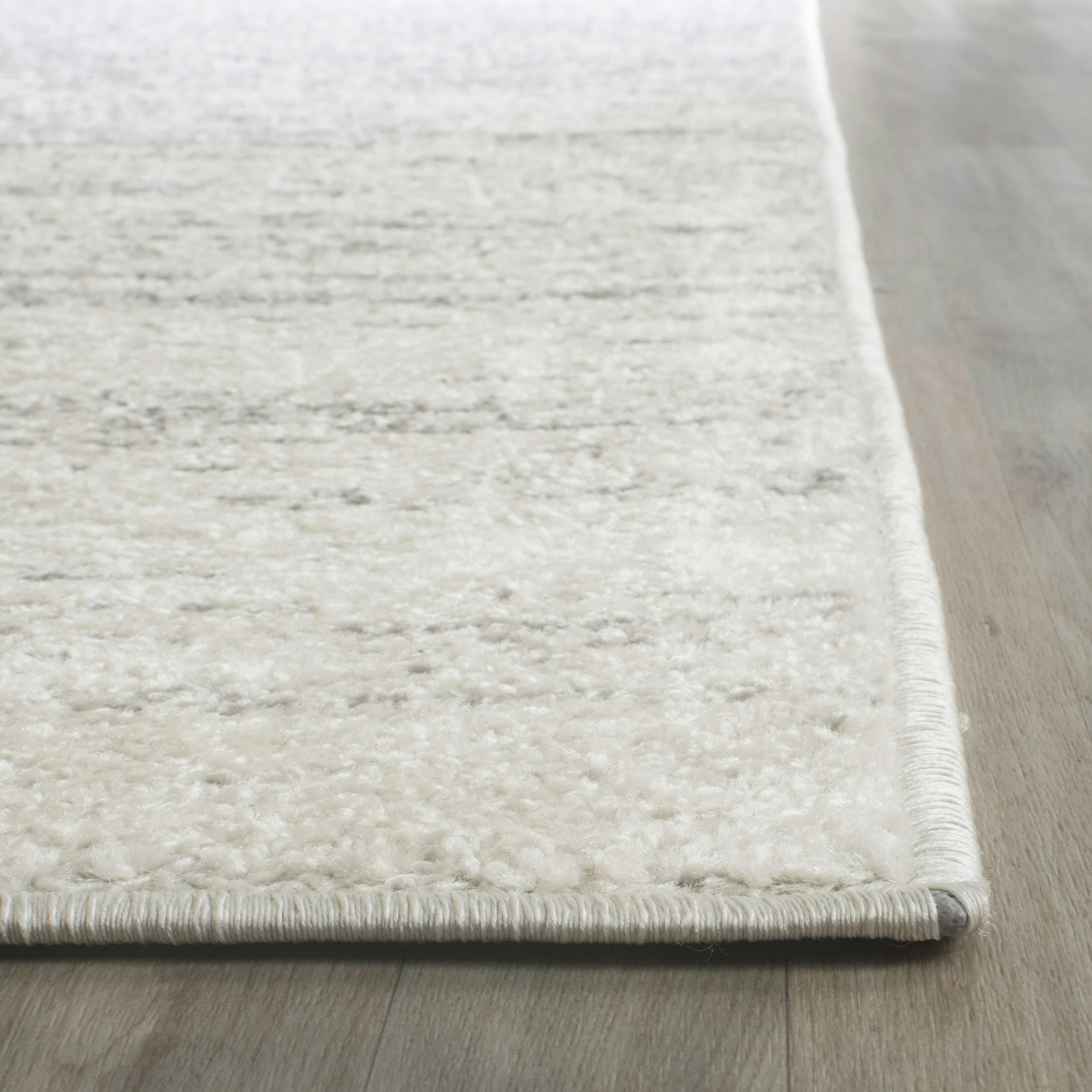 ADIRONDACK - Tapis de salon interieur en ivoire & argent, 76 x 244 cm