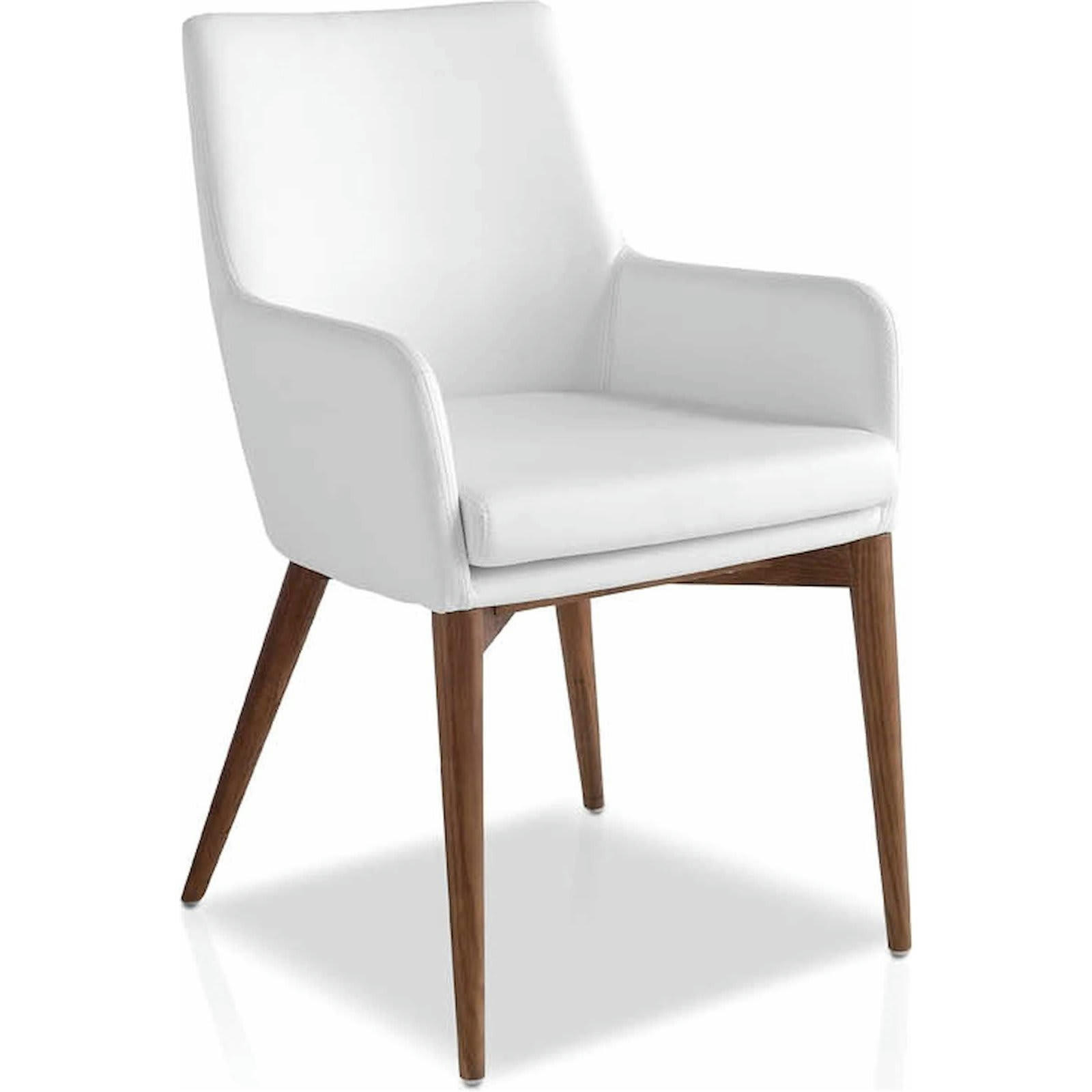 - Fauteuil Simili Blanc H. assise 48 cm