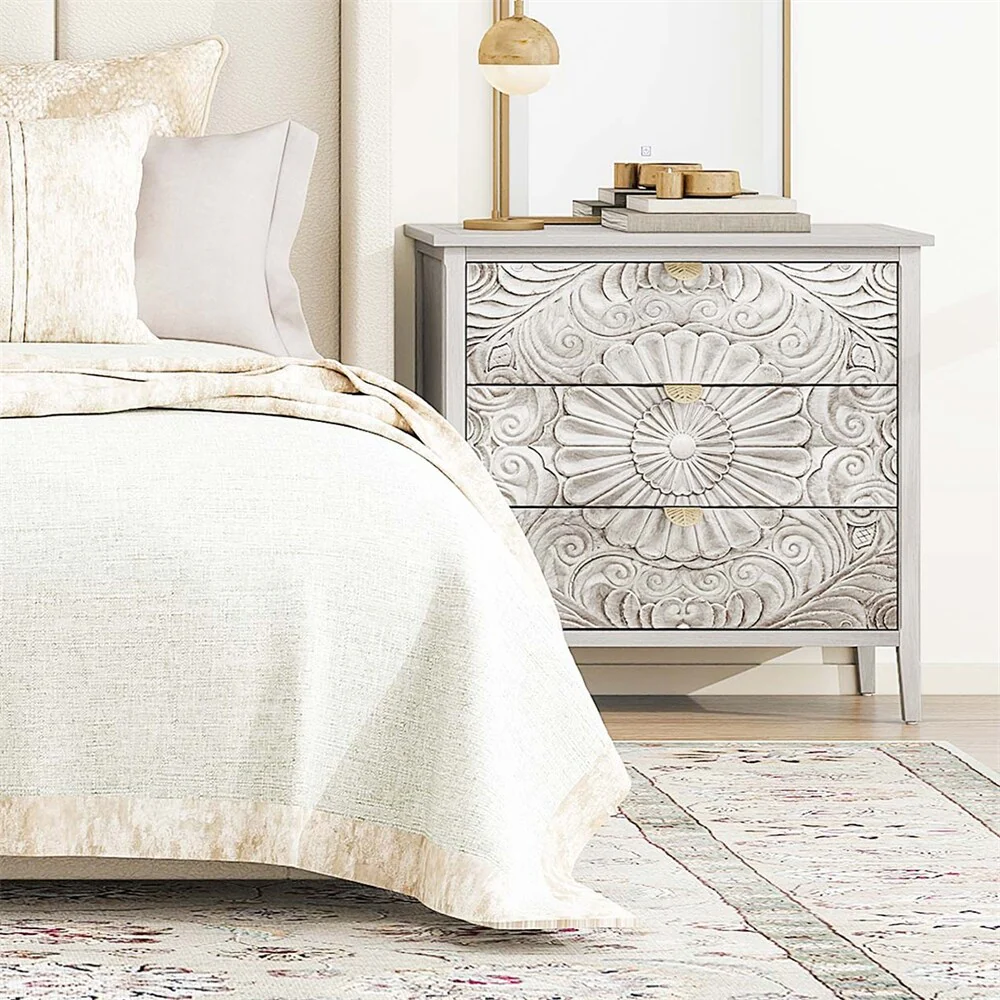 3 Drawer Cabinet, American Furniture, Suitable for Bedroom