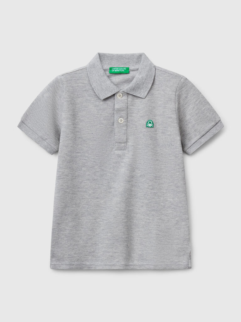 Short sleeve polo in pure cotton