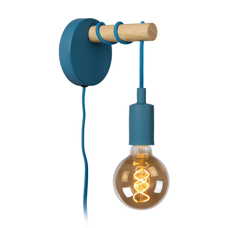 Applique Paulien bleue dimmable E27 60 W LUCIDE