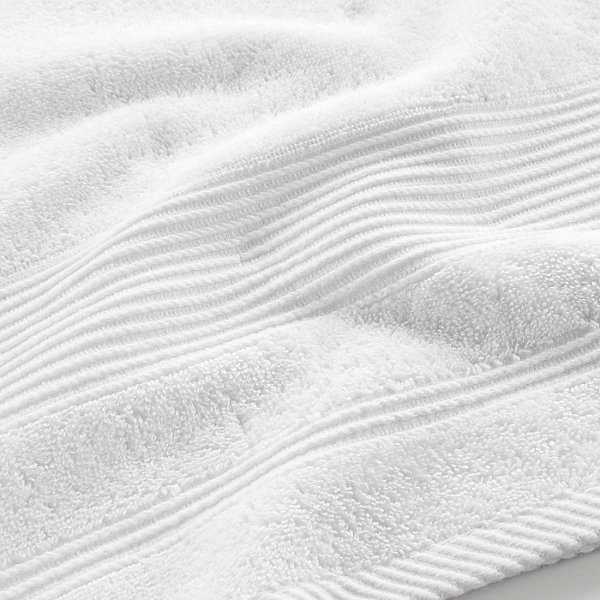Drap de bain 90 x 150 cm Coton éponge uni Tendresse Blanc 500 g/m²