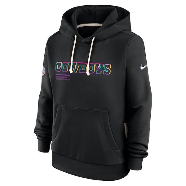 Dallas Cowboys Nike Women's 2025 NFL Crucial Catch Sideline Standard Issue Dri-FIT Hoodie - Black