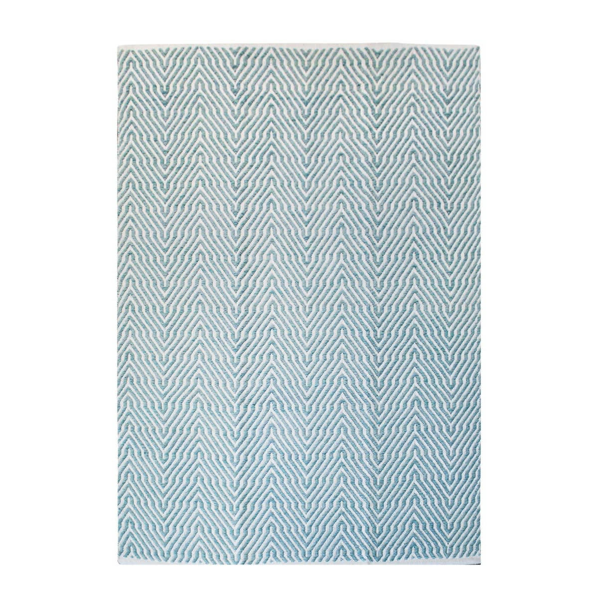 GLAZE - Tapis design en Coton Bleu turquoise 160x230 cm