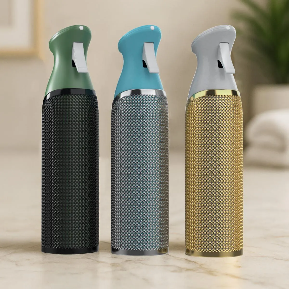 Gold Febreze Cover | Stainless Steel Air Freshener Holder | Luxury Bathroom Counter Decor