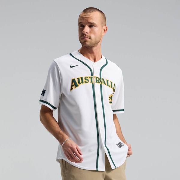 Australia Baseball Nike 2026 World Baseball Classic Home Stadium Jersey - White