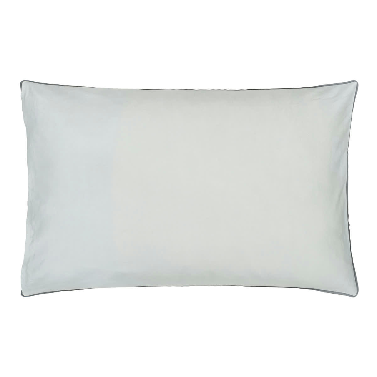 YULAN MAGNOLIA - Taie d'oreiller en satin de coton gris 50x75