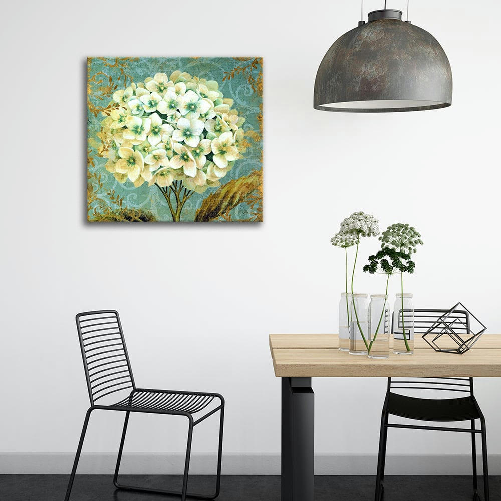 - Tableau impression sur toile hortensia 90x90cm