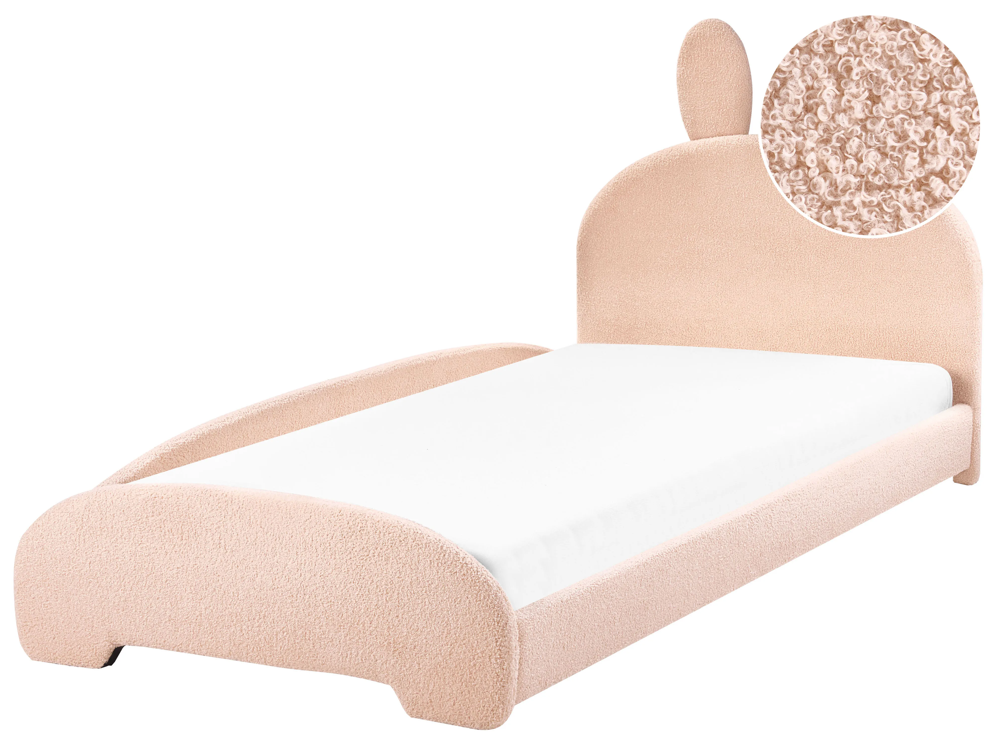 Kids Bed Rabbit Boucle PERROS 90 x 200 cm (EU Single) Beige
