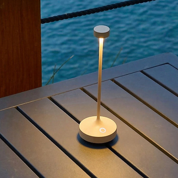 Lampe de table sans fil RUBY Sable H25cm