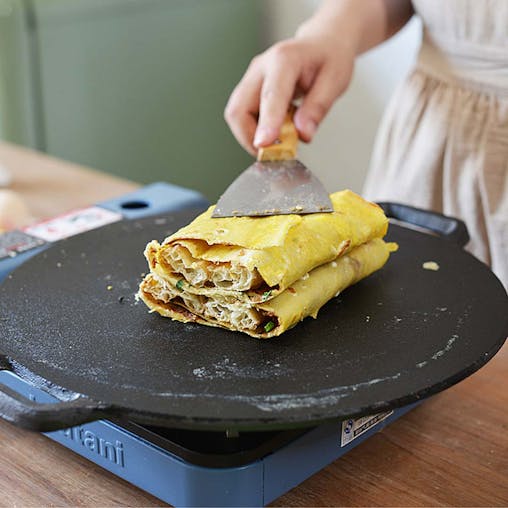 SOGA 2X Cast Iron Induction Crepes Pan Baking Cookie Pancake 40x33cm