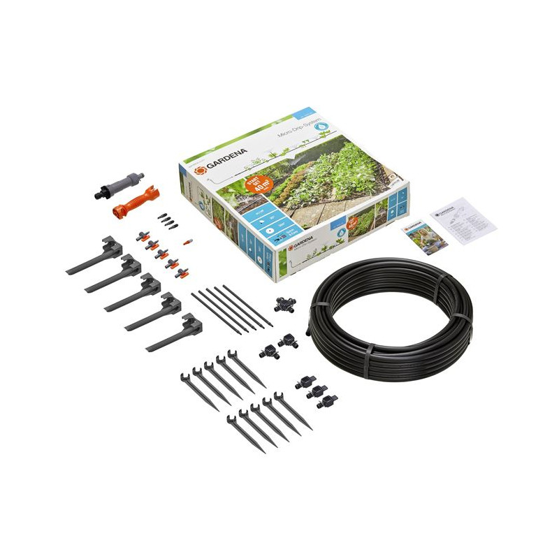 Kit pour arrosage goutte à goutte de plates-bandes et potager GARDENA