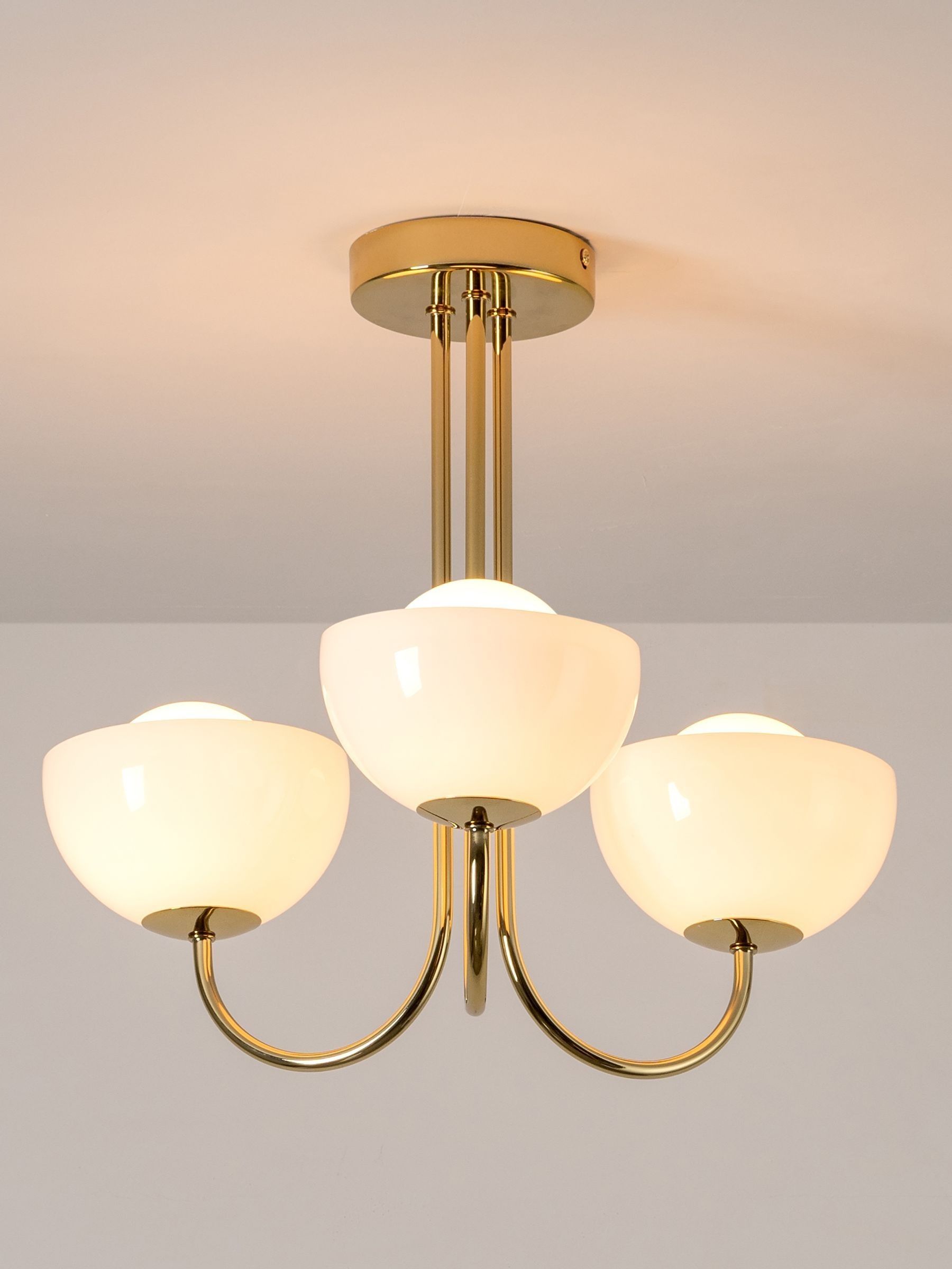 Houseof. Brass Glass Bowl Light