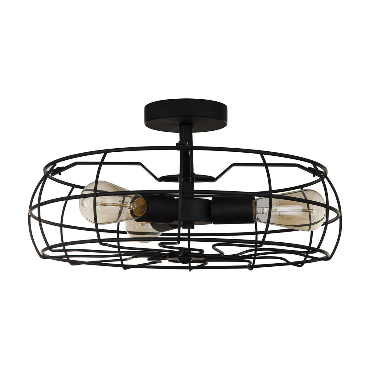 Lampa sufitowa czarna RAYO 3xE27x60W wym: 23x45x45 cm Italux