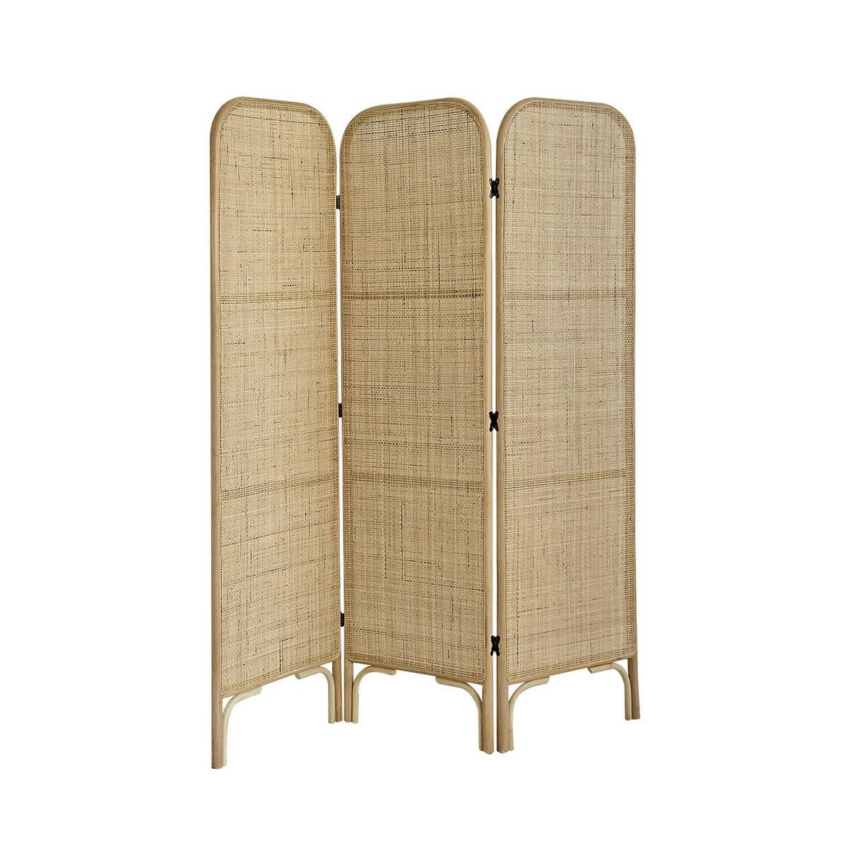 JANE - Paravent en rotin et cannage 170 cm