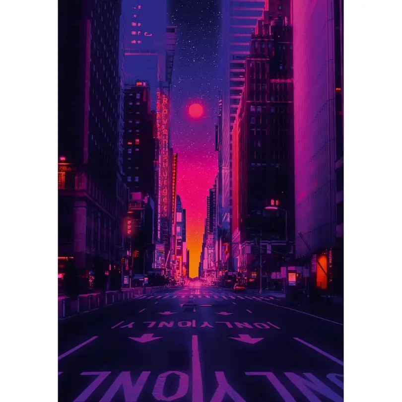 Puzzle New York in Neon