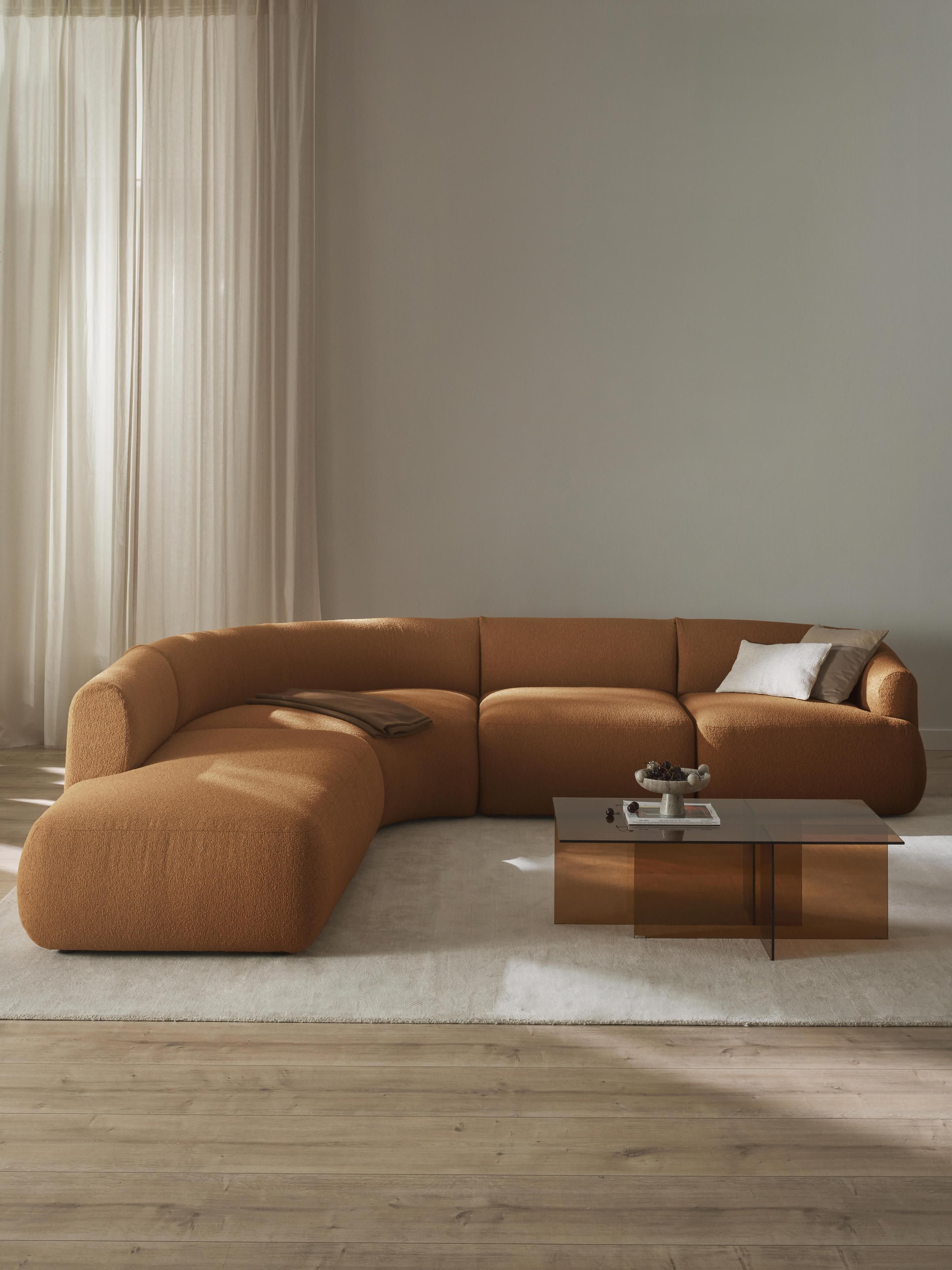 Modulares Bouclé-Ecksofa Sofia (4-Sitzer)