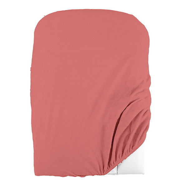 Lot de 2 housses de matelas à langer en éponge bouclette (50x75 cm - Terracotta)