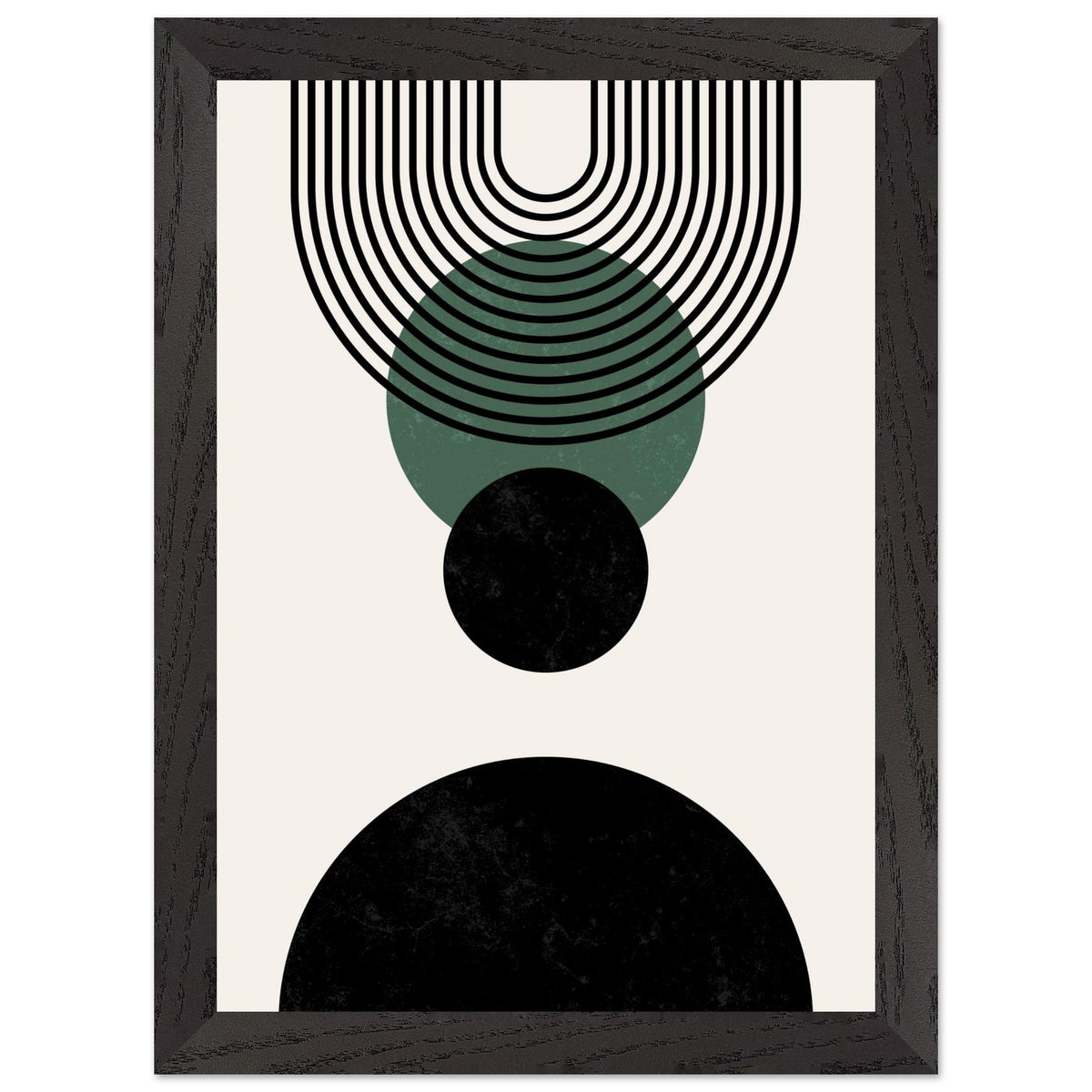Artfulprints Poster met Lijst Boho wall art - Boho arches  - A4 21x29.7 cm - Zwart / Wit