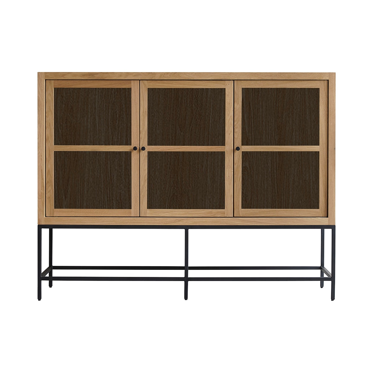 Tikamoon - Babeth - Lage vitrinekast in massief teak