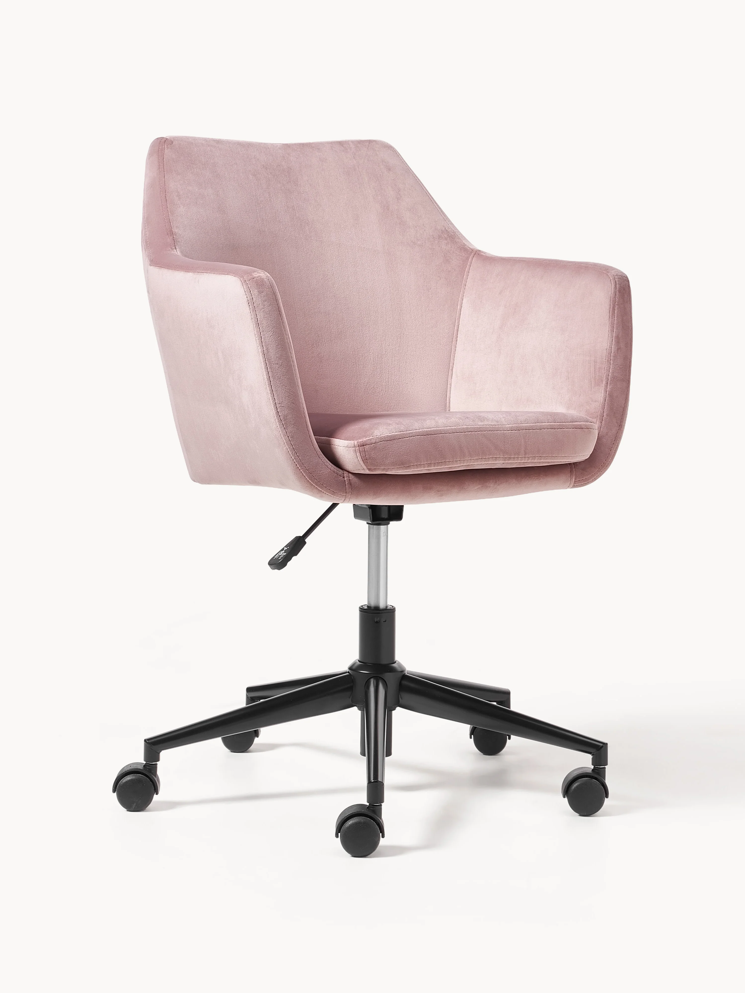 Samt-Schreibtischstuhl Nora, höhenverstellbar
