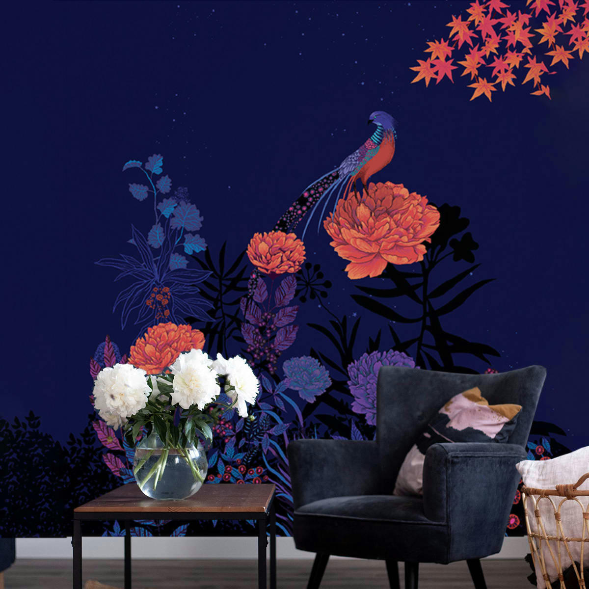 - Papier peint faisan nocturne