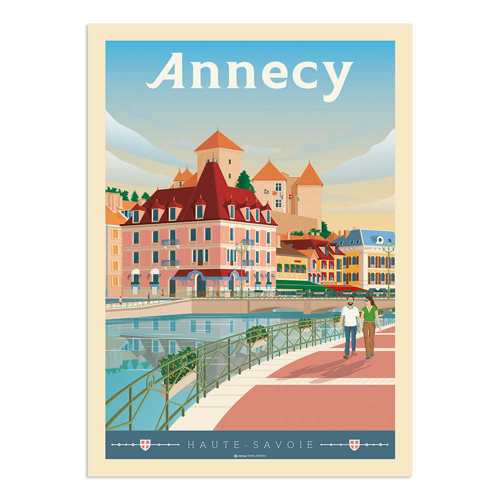 - Affiche Annecy Château  50x70 cm