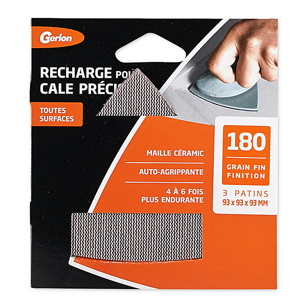 3 patins pour cale précision grain fin