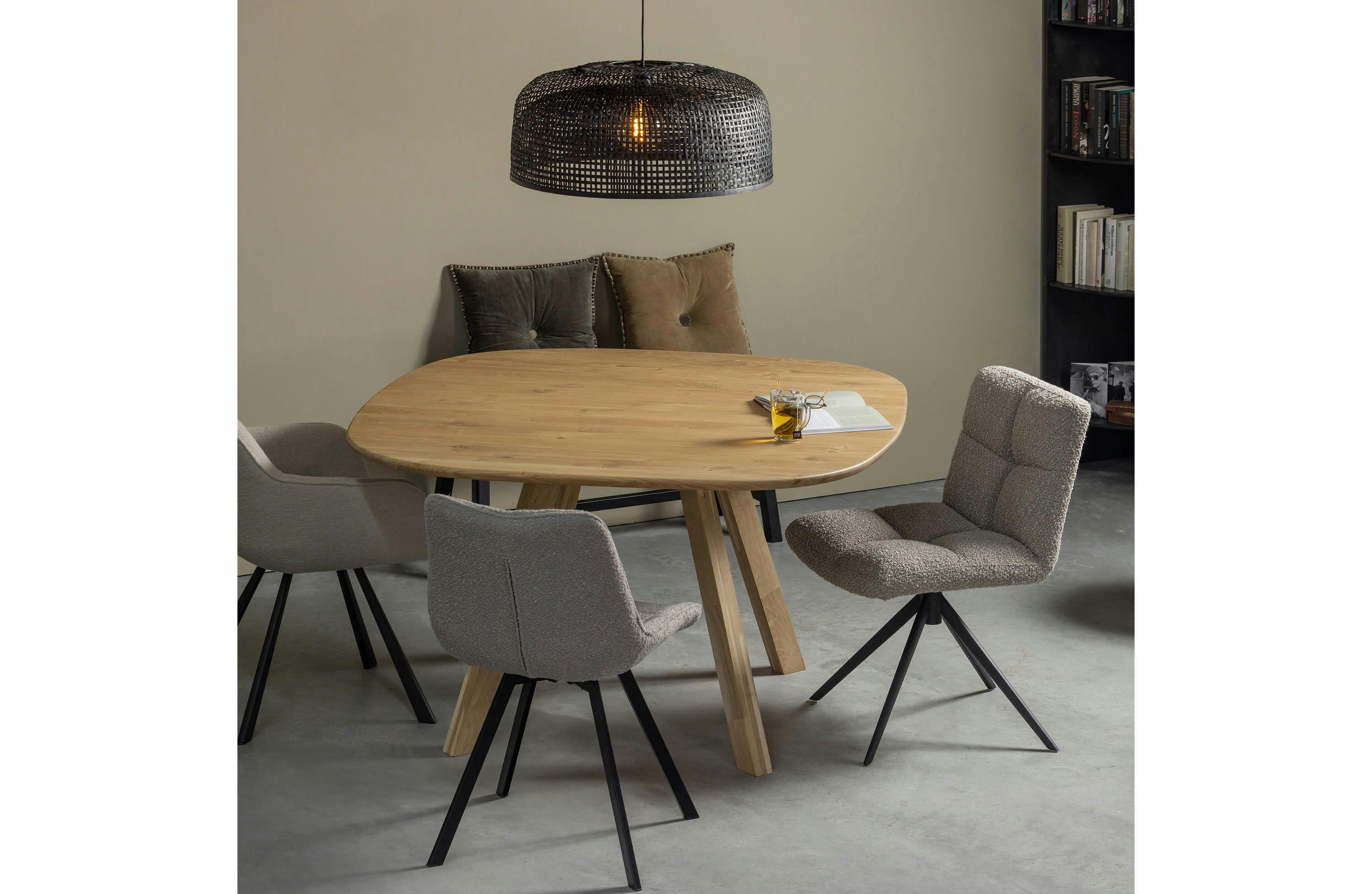 TABLO - Plateau de table 130 x 130 en chêne beige