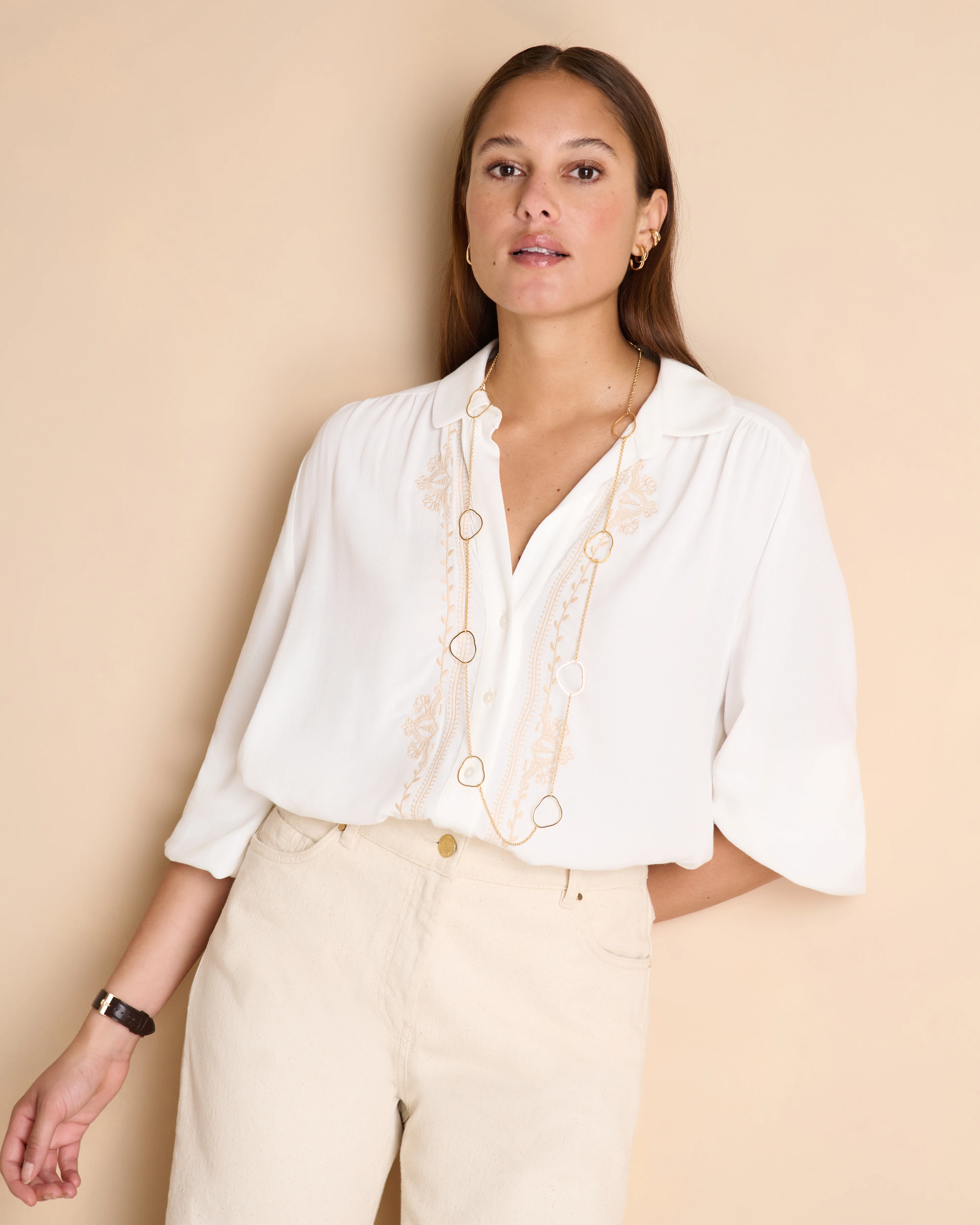 Sautoir doré avec nuages évidés KIOSQUE/14185/680