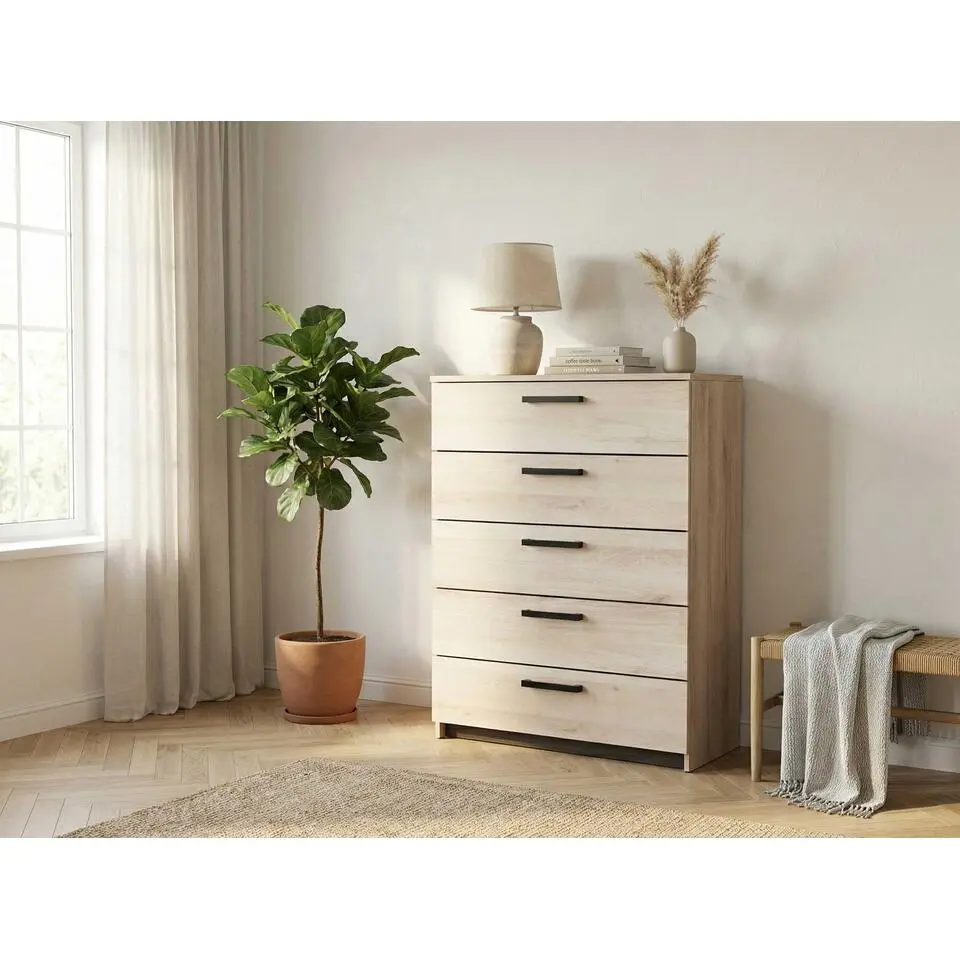 Ladekast Watson - 80x41x102cm - 5 lades - eikdecor