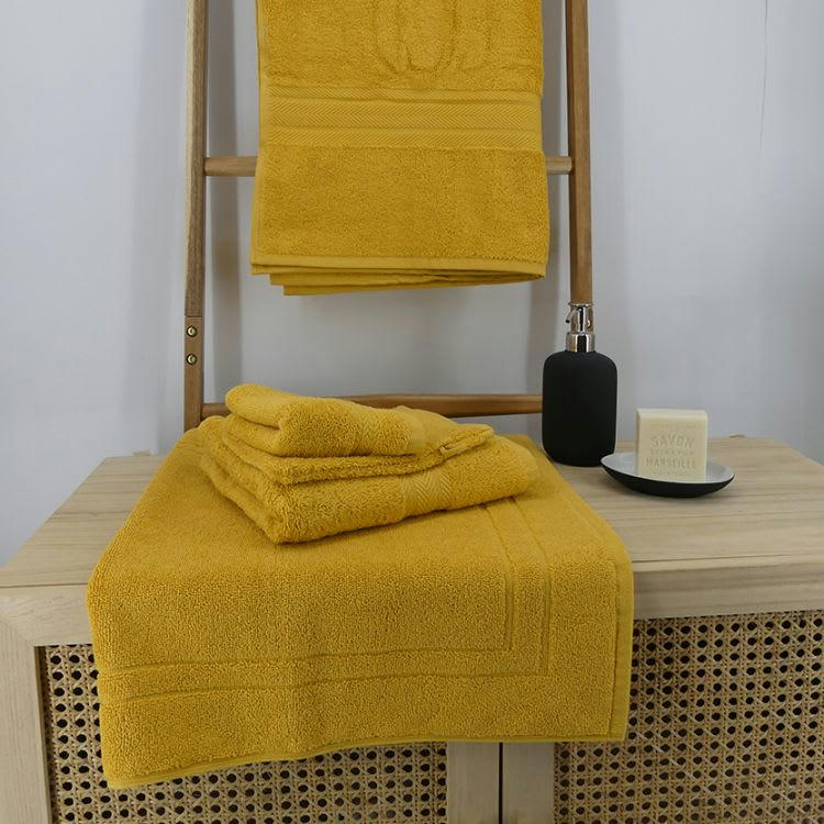 LUXURY - Tapis de bain 900gr/m²  safran 50x80 cm