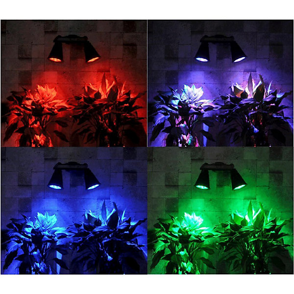 Double Projecteur Led Multicolores Solaire L350 Wi-light