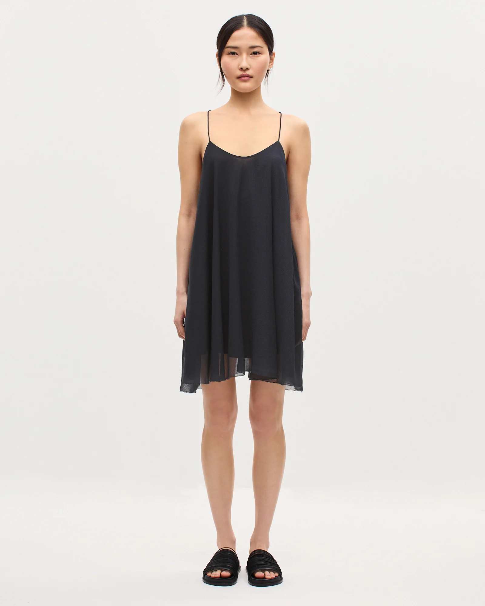 Robe courte en mousseline