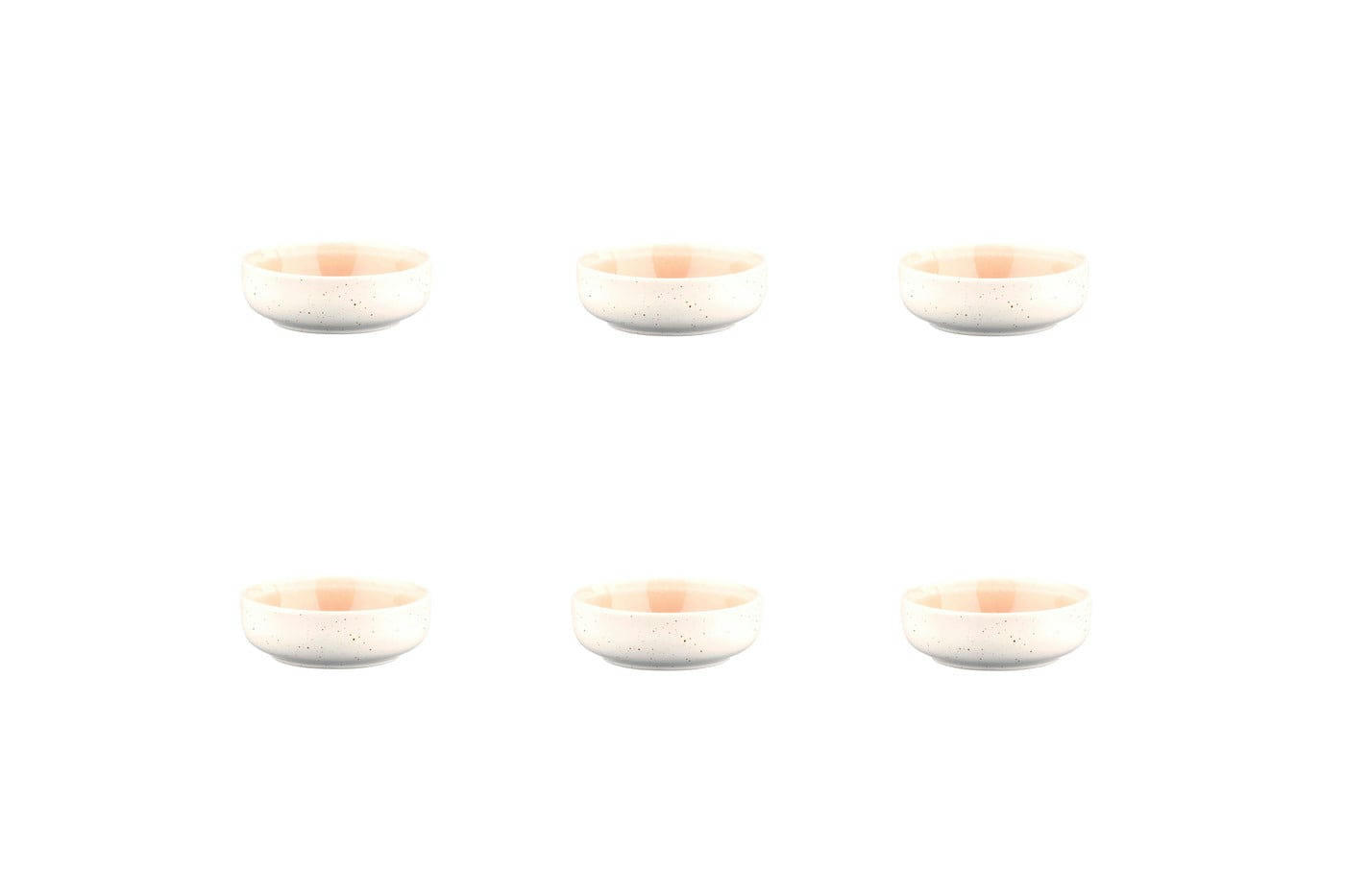OXYGEN - Lot de 6 petits bols en grès rose D9