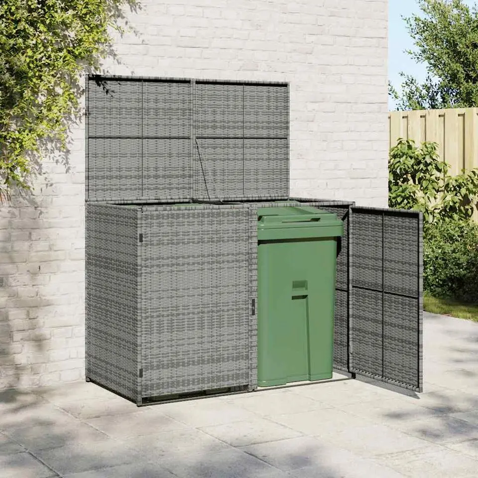 vidaXL - Containerberging - Antraciet - Poly rattan