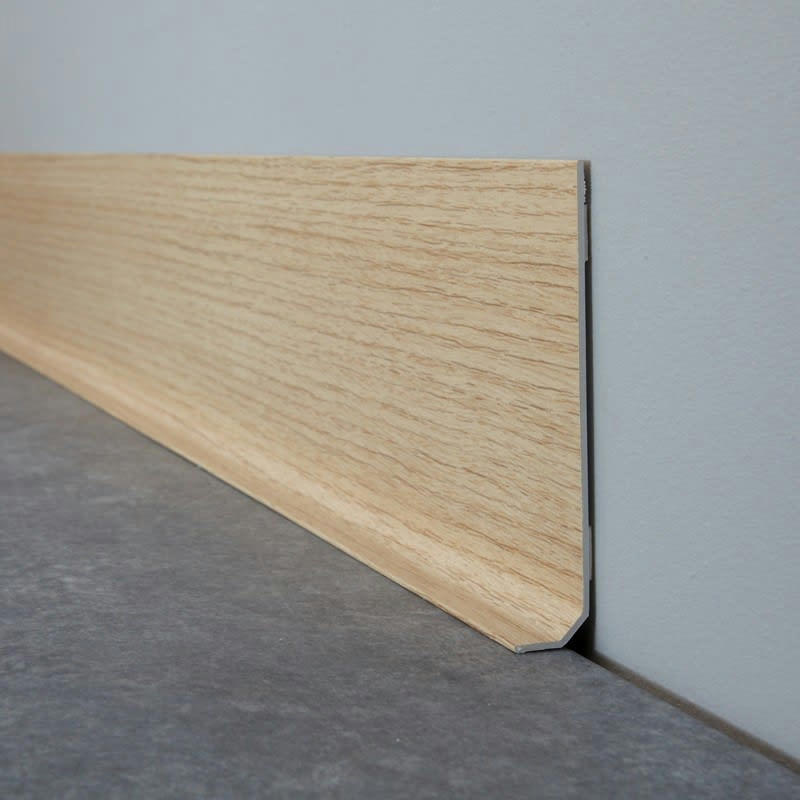 CHENE CLAIR - Plinthe PVC lot de 10 L100xH. 8cm Beige Bois