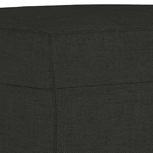 NNEVL 3 Piece Sofa Set with Pillows Black Fabric