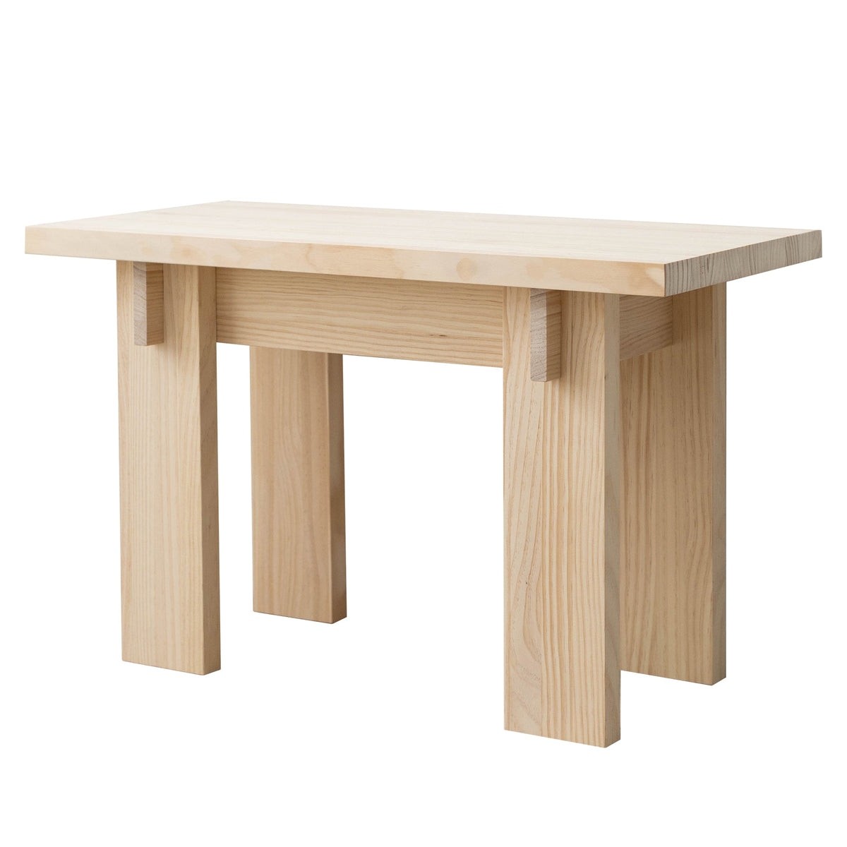 Naan Furniture Bankje klein Begur - Massief natuurlijk hout ongelakt - 75 cm